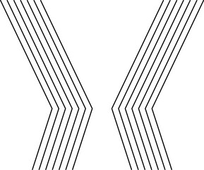 Stripe Line Decorative Element Isolated Vector