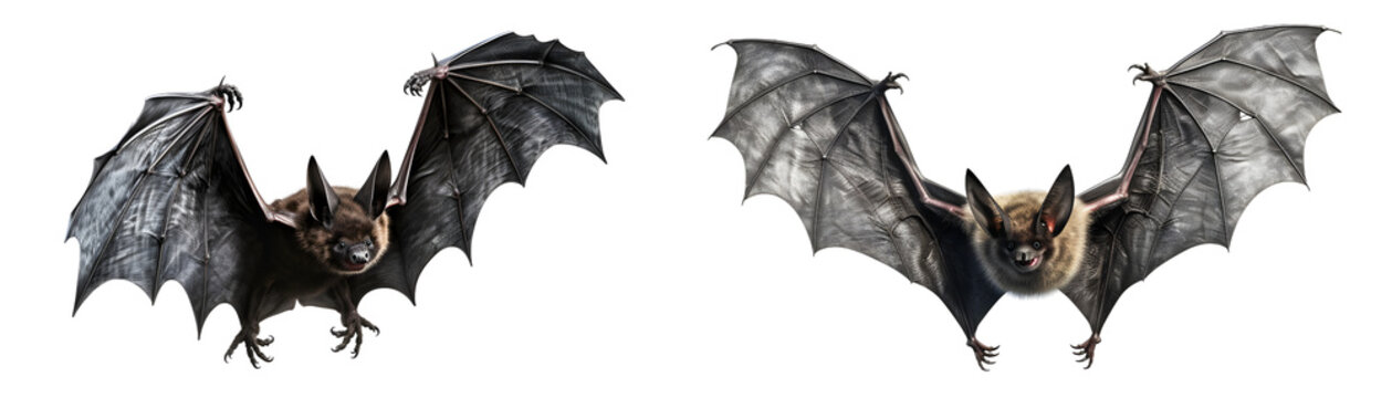 collection of black, halloween, spooky, scary, black magic, flying Bat. 