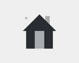 Geometric home page illustration in flat style design. Vector illustration. 