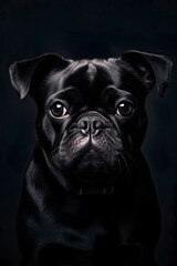black french bulldog portrait