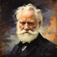 Imaginary portrait of Victor Hugo, ia generated