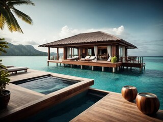 Luxury overwater villa