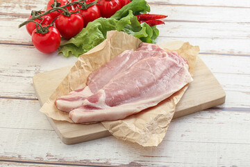 Raw pork steak for grill