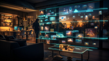 Internet of Things (IoT): A shot of an IT engineer working with interconnected devices and smart home technology.