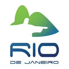 silhueta do morro da urca e pão de açúcar a partir da estátua do Cristo. A estátua na frente da vista dos morros.