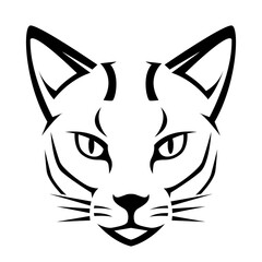 cougar mountain lion head mascot logo icon face emblem flat vector illustration