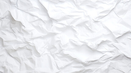 Obraz premium White crumpled paper on white background isolated