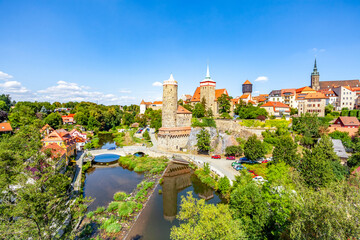 Blick über Bautzen, Sachsen, Deutschland 