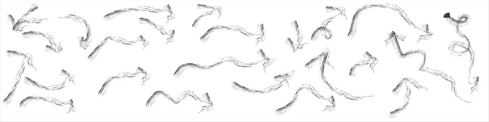 chalk arrow hand draw se, Chalkboard Arrow Vector Art, Icons, and Graphics ,White chalk arrows, arrow chalkboard doodle Vector Image, Chalk arrows hand drawn Set of hand drawn large arrows.