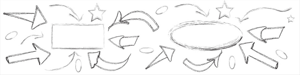 chalk arrow hand draw se, Chalkboard Arrow Vector Art, Icons, and Graphics ,White chalk arrows, arrow chalkboard doodle Vector Image, Chalk arrows hand drawn Set of hand drawn large arrows.