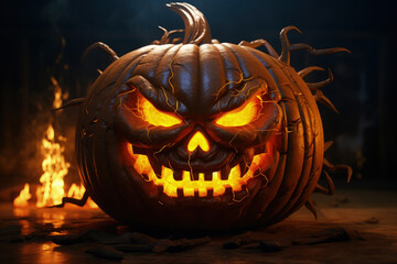 Halloween's Brightest Star: Glowing Pumpkin.