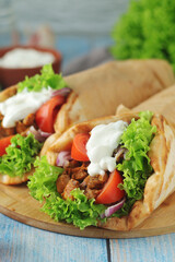 A traditional dish of Greece - gyros