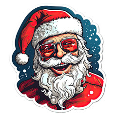 Cool Happy Smiling Santa Claus Sticker