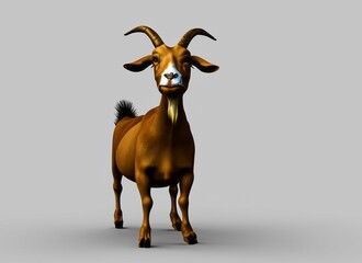 3d goat, cute goat, kid goat, bearded goat, white goat, brown goat, Eid al-Adha