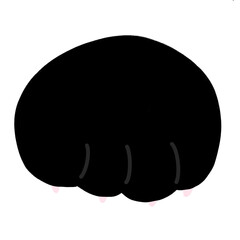 Cat Paw Cartoon illustration Cute Cat Cat Sticker Cute Element Black Cat Paw