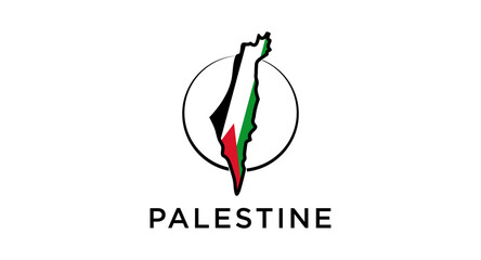 Free Palestine design with Palestinian flag. Design elements, posters, banners