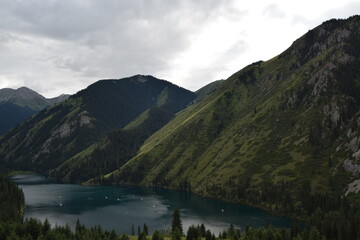 Fototapeta na wymiar Landscape of Kolsay Lakes National Park