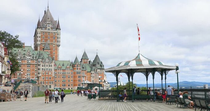 Beautiful view Fairmont Le Chateau Frontenac in Quebec City, Canada