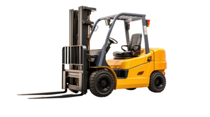 Forklift on the transparent background