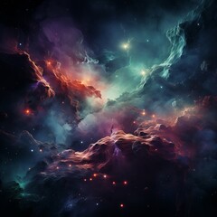 Abstraction of outer space, illuminated lines in aura style, concept: thematic splash screen, energy field with different shades