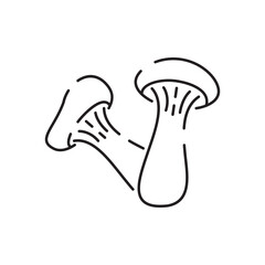 Vector Mushroom line icon, outline vector sign, linear pictogram mushroom symbol isolated on white. logo illustration