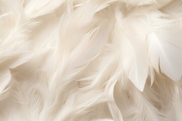 Background with white feathers. Generative AI