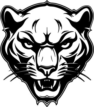 recommend clip art: roaring wild cat bobcat head isolated on white, mascot vector, cartoon, illustration