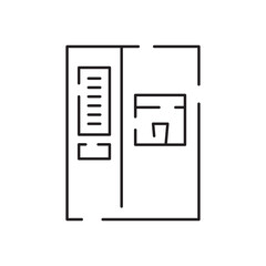 Vector graphic tea line icon and tea cup icon