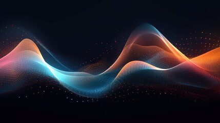 Abstract digital background. Curved background materials with a touch of technology