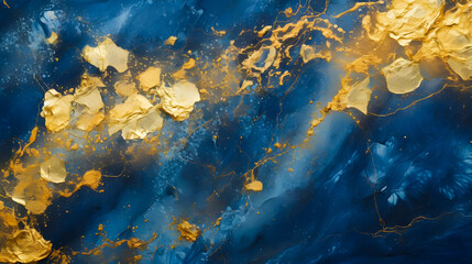 Fototapeta na wymiar blue marble with gold