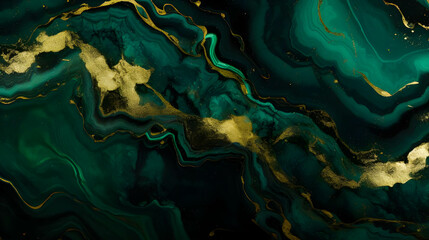 marble green and gold powder