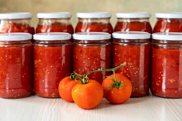 Homemade tomato sauce for the winter