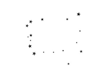 Star confetti. Abstract casual confetti background. Bright design pattern.