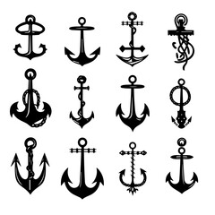 anchor silhouette, anchor svg, anchor  png, anchor  vector, anchor, pirate ship svg, pirate ship png, pirate ship vector © Feroza Bakht