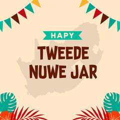Tweede Nuwe Jaar Day illustration vector background. Vector eps 10