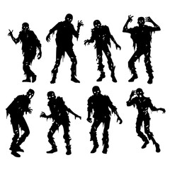 Zombie silhouette, zombie svg, zombie vector, zombie, Halloween clipart, Halloween svg, 