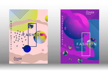 Fototapeta premium Future futuristic template with abstract forms for banner design, poster, booklet, report, journal.