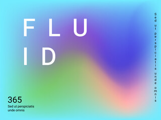 Liquid on colorful background. Bright mesh blurred pattern in pink, blue, green tones.