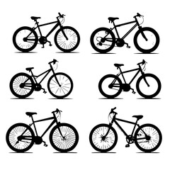 set of bicycles, bicycles vector, bicycles, bicycles png, bicycles svg, bicycles silhouette, bicycle, bike, wheel, 