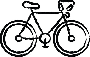 Bicycle hand drawn vector illustration