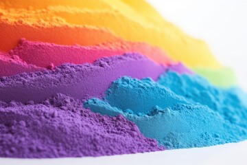 Abstract rainbow colors background. Vibrant colorful sand shapes. 