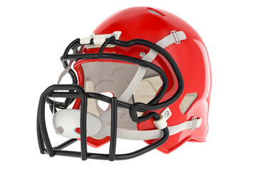 Fototapeta premium American football helmet, 3D rendering isolated on transparent background