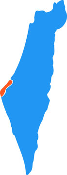 Israel and Gaza Strip map