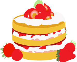 cake with strawberries