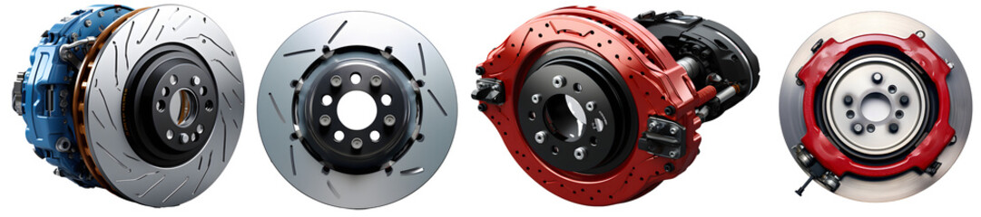 collection of Disc brake of the vehicle for repair, in process of new tire replacement