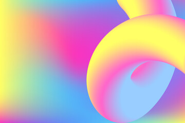 Abstract colorful background. Gradient curve.