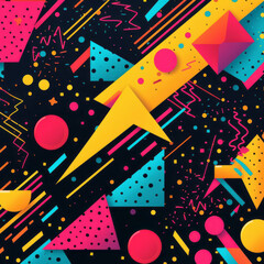 Abstract bright background in 80s style.