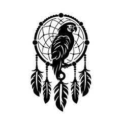 Parrot illustration, vector Parrot, Parrot, Parrot svg, Parrot png, Parrot, dreamcatcher svg, dreamcatcher  silhouette, dreamcatcher svg, 