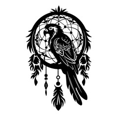 Parrot illustration, vector Parrot, Parrot, Parrot svg, Parrot png, Parrot, dreamcatcher svg, dreamcatcher  silhouette, dreamcatcher svg, 
