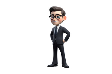 Obraz premium Office Charm Offensive 3D Cute Businessman Winning Hearts